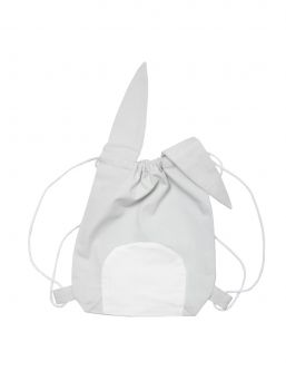Söt Fabelab väska med härliga öron. Perfekt för dagis eller för gymnastikklass.  Den här söta väskan är utmärkt för när barnet ska bo över natten eller för dagis kläder. Du kan också packa din ryggsäck till lunch. Väskan är utformad för att användas närhelst du vill.