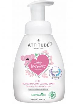 2in1 Hair & Bodywash för spädbarn, luktfri 295 ml | ATTITUDE