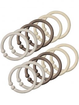 Praktiska BIBS Loop ring är praktiska oavsett om du behöver barnvagnens fästringar, en vagnleksakring eller en tuggleksak för kliande tandkött