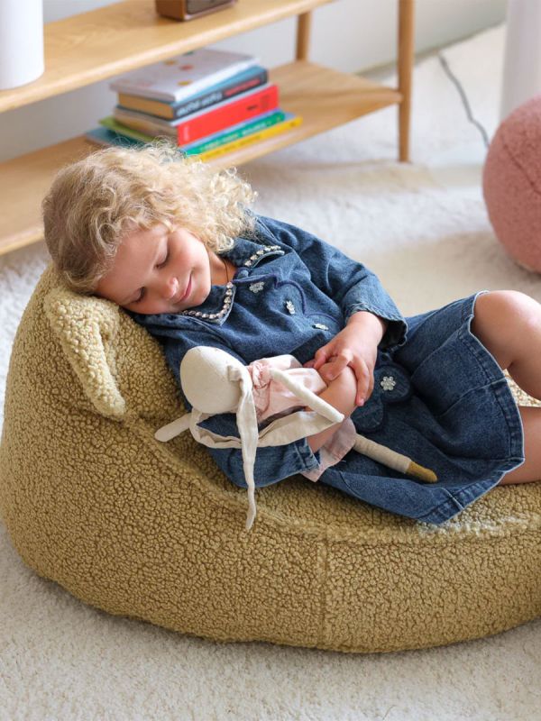 Wigiwama - Barnsäcksstol Teddy Matcha Bear