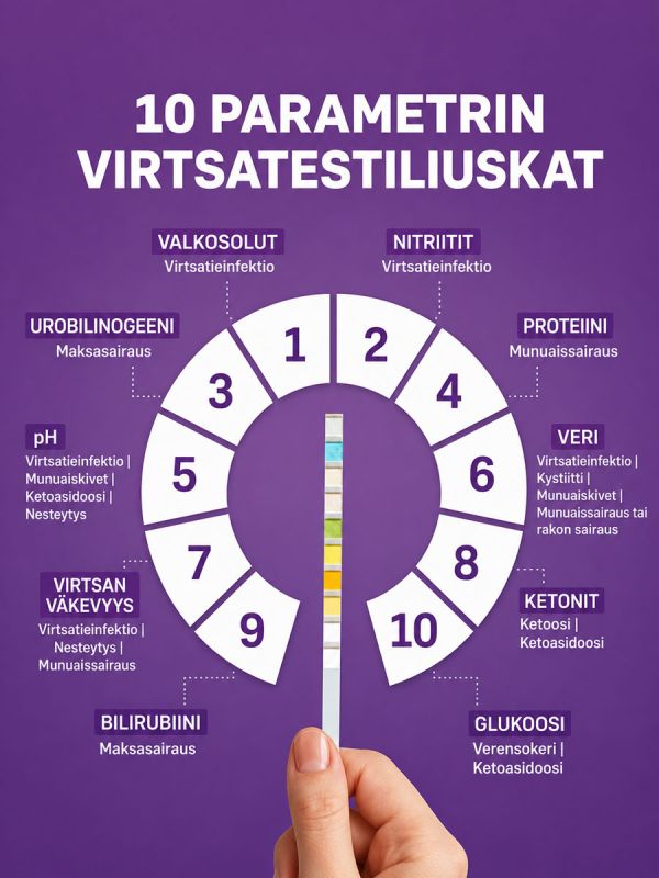 10-parameters urintest för djur - 5-PACK