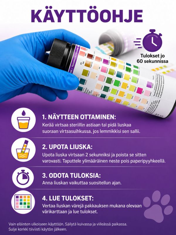 10-parameters urintest för djur - 5-PACK