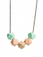 Amningshalsband (mint-persika-beige)