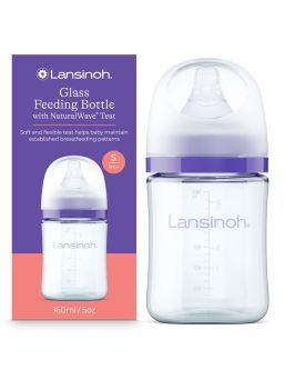 Lansinoh - Glas Nappflaska 160ml, 1m+