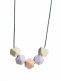 Amningshalsband (ivory-ljustlila-persika)