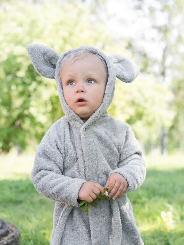 Supermjuk och lyxig Summerville -badrock med bedårande kaninöron.