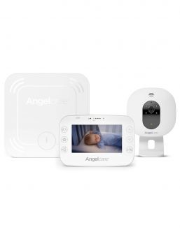 ANGELCARE Baby Movement Monitor AC327 Video. Angelcare Baby Movement Monitor övervakar ditt barns sömn åt dig och varnar dig omedelbart om ditt barn inte andas på 20 sekunder. Dessutom innehåller paketet en föräldraenhet med mörkerseende, tvåvägskommunikation och en 4,3 