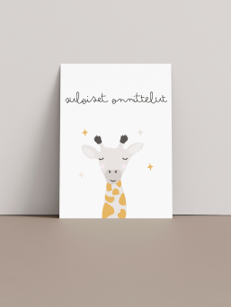 Gratulationskort giraff - suloiset onnittelut