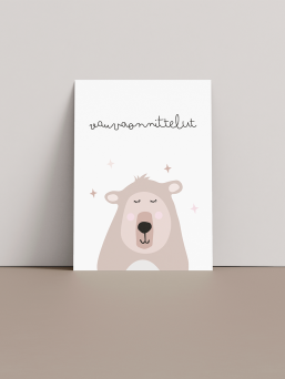 Gratulationskort björn - vauvaonnittelut