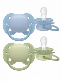 Philips Avent - napp Ultra Soft 0-6 månader, sininen/sage