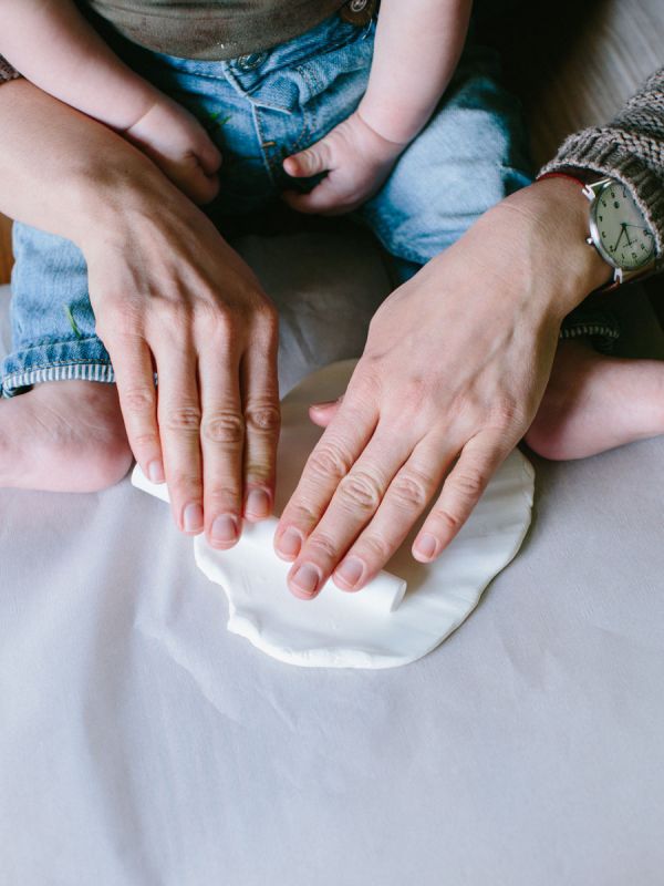 Babyprints Deluxe - trippelram för hand- och fotavtryck + foto, vit