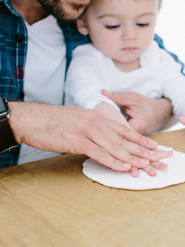 Babyprints Deluxe - trippelram för hand- och fotavtryck + foto, vit
