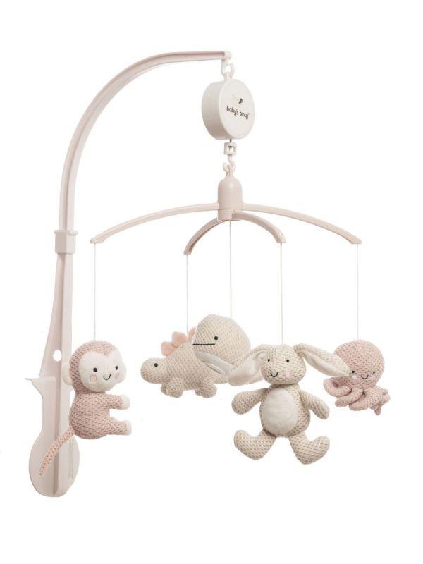 Baby´s Only - Sängmobil Animals, old pink/warm linen