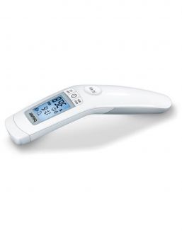 Beurer FT90 Infraröd termometer kan användas för att mäta kroppstemperatur på bara några sekunder, liksom temperaturen på ytor som en babyflaska och rummet.