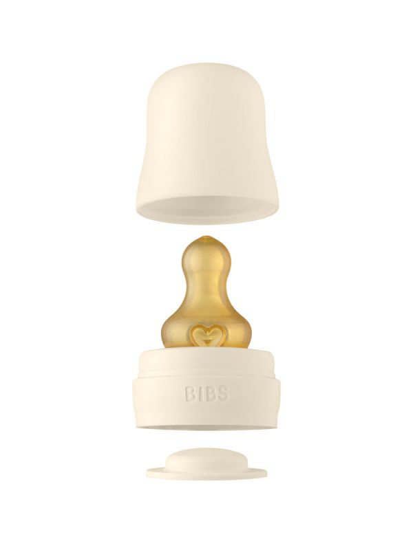 Bibs - nappflaska i glas - 110ml, Ivory