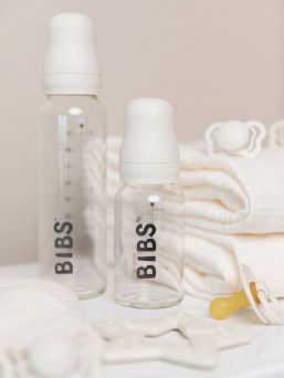 Bibs - nappflaska i glas - 110ml, Ivory