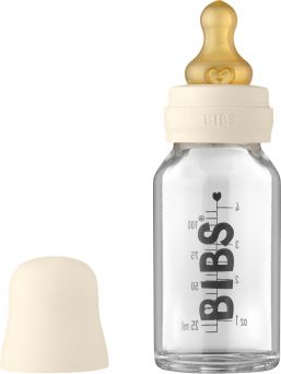 Bibs - nappflaska i glas - 110ml, Ivory