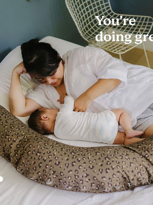 Buddy amningskudde / kroppskudde, leopard bronze