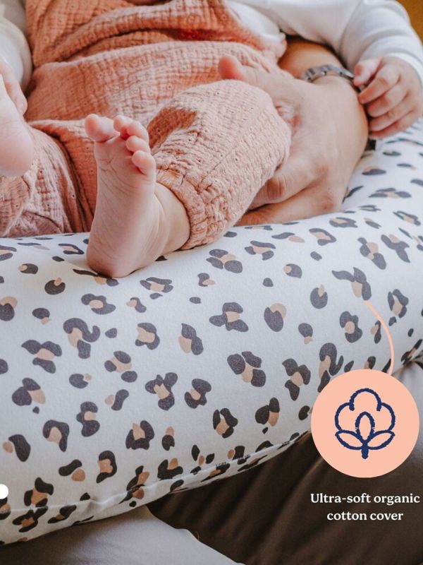 Buddy amningskudde / kroppskudde, leopard cream