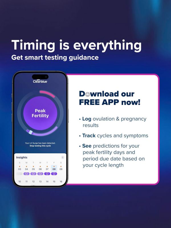 Clearblue Ägglossningstest Digitalt 30 st – Mycket noggrant ägglossningstest för graviditetsplanering
