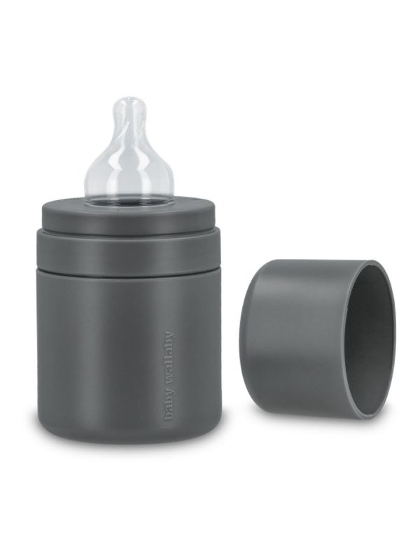 BabyWallaby - Nappflaska 120ml, mörkgrå