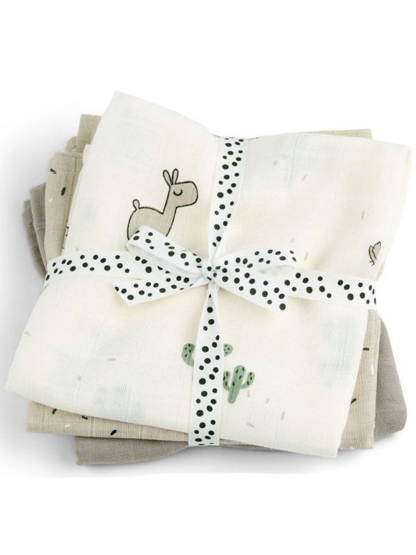 Done By Deer - Amningstrasor 3-pack 70x70 - Lalee sand