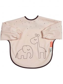 Done By Deer - Långärmad babybib - Dreamy dots Powder
