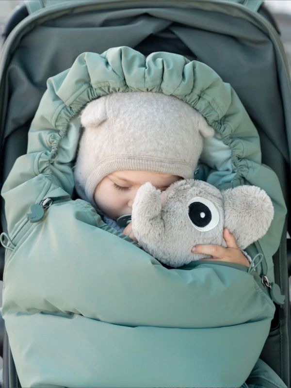 Done by Deer Winter varm vinteråkpåse för barnvagn och sittvagn – vindtät och vattenavvisande åkpåse för baby.