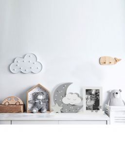Dooky - moonlight ram med lampor - warm grey