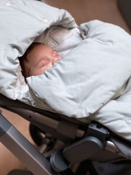 Bebepod Airy fotpåse för vår och höst, Bondi Blue