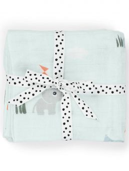 Amningstrasor 2-pack 70x70 - Playground Blue - Done By Deer