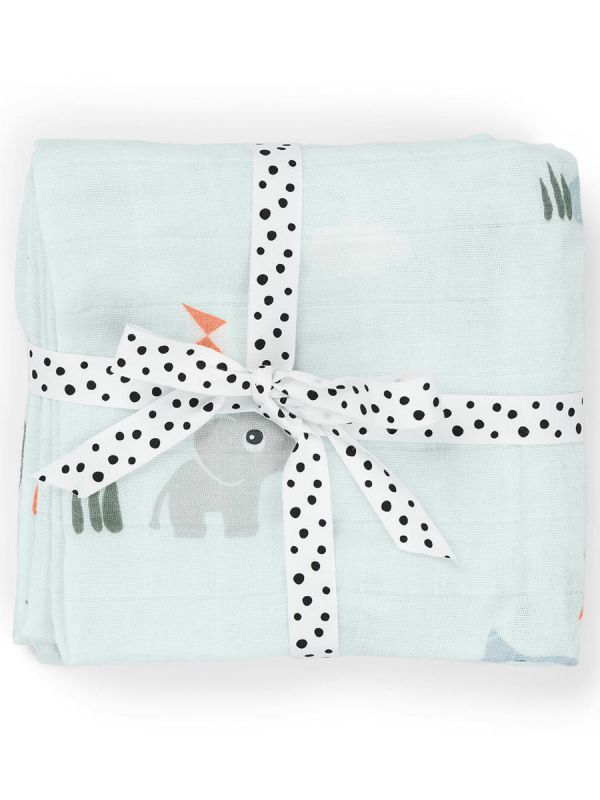 Amningstrasor 2-pack 70x70 - Playground Blue - Done By Deer