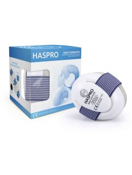 Haspro BABY hörselskydd för barn 0-3 år, blå