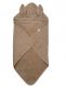 Handuk med huv för bebis, kanin warm taupe