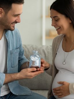 Silver presentpåse till Bola