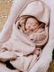 Babyfilt med huva med fotdel, Cozy warm linen