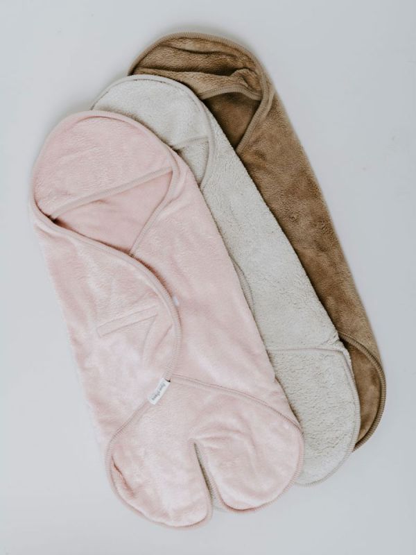 Babyfilt med huva med fotdel, Cozy warm linen