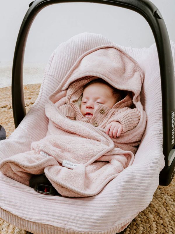 Babyfilt med huva med fotdel, Cozy warm linen