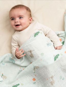 Baby linda stor 120x120 Celebration Blue - Done By Deer