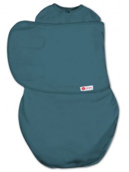 Embe swaddle Spruce. Den intelligenta Embé-dragkedjan och lindningsdesignen hjälper till att använda lindningen på rätt sätt. Det förhindrar överspänning av bäckenområdet, vilket kan orsaka höftledsdysplasi under en längre tid.
