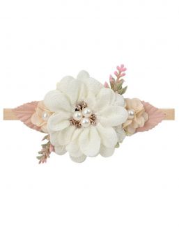 Vackert blompannband, vit