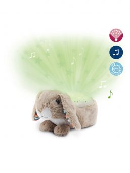 Zazu kaninen Ruby nattlamp förvandlar ditt barns rum till en magisk stjärnhimmel medan den spelar lugnande melodier.