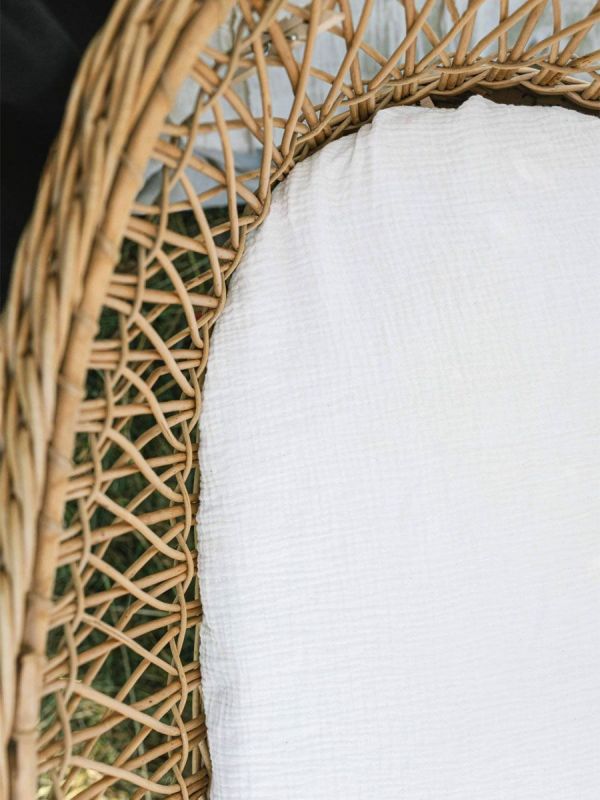 Babyväv under lakan 60x120cm, cream