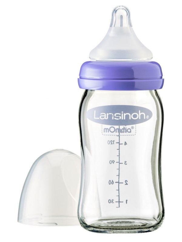 Lansinoh - Glas Nappflaska 160ml, 0m+