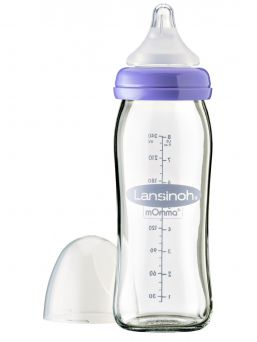 Lansinoh - Glas Nappflaska 240ml, 3m+