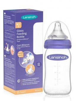 Lansinoh - Glas Nappflaska 160ml, 0m+