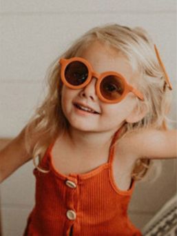 Barnsolglasögon Round, orange