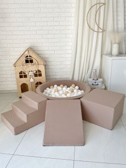 Spelmodul + Bollbassäng, Beige