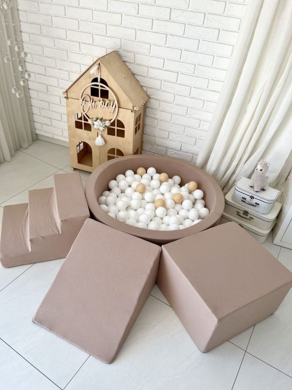 Spelmodul + Bollbassäng, Beige