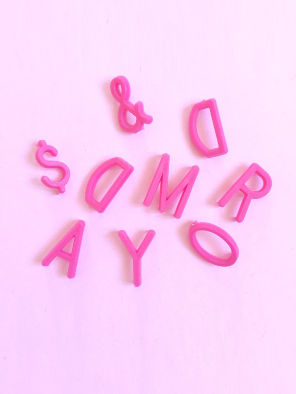 Letter Board bokstäver (rosa) 